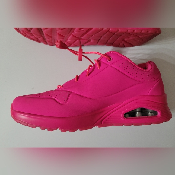 Skechers Street Women's UNO - NIGHT SHADES Hot Pink Sneakers Size 9 - Picture 9 of 10